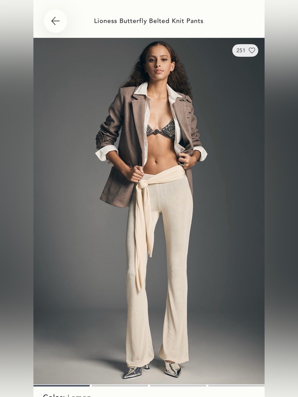 Lioness Butterfly Knit pants